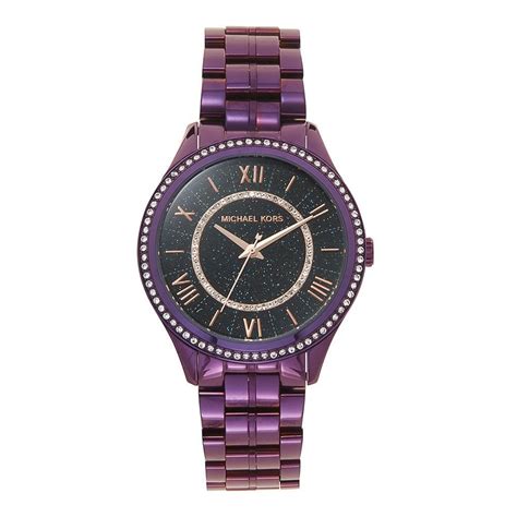 michael kors watch women purple|mk3724.